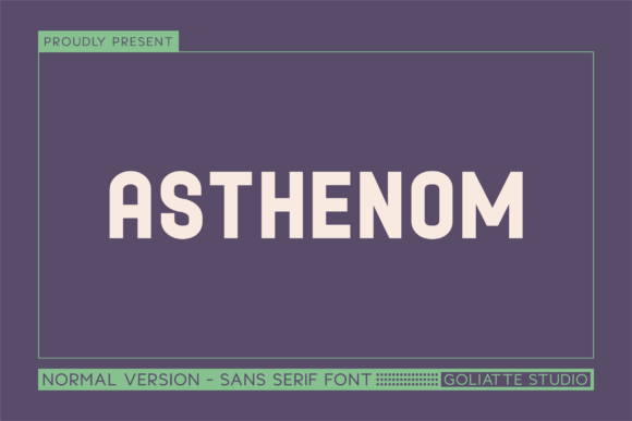 Asthenom: A Bold Sans Serif Typeface for Modern Editorial Design