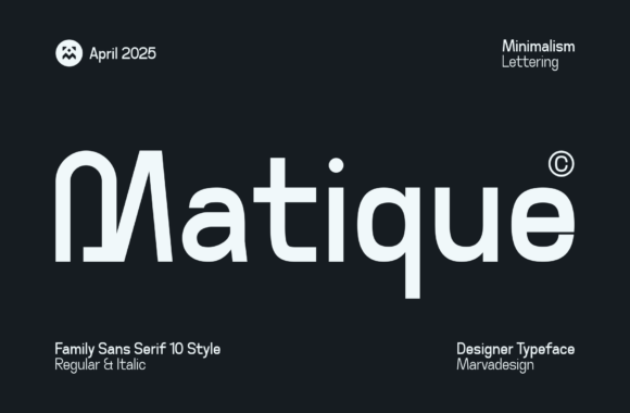 Matique: A Minimalist Sans Serif Typeface for Web Design
