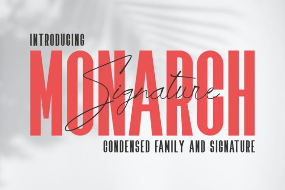 Monarch Signature Font for Editorial Design