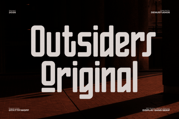 Outsiders Original Font for Modern Maker Branding