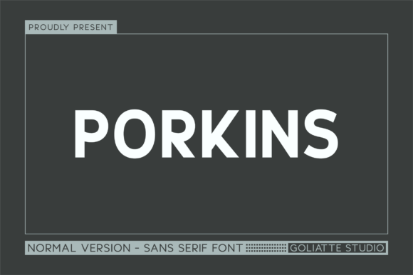Porkins: A Bold Sans Serif Typeface for Modern Brands