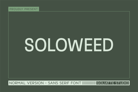 Soloweed: A Bold Sans Serif Font for Makers