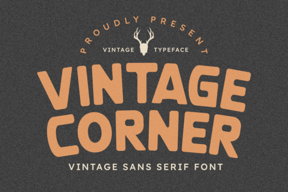 Vintage Corner Font for Small Business Branding